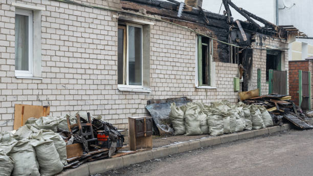 Professional Fire Damage Assessment technician working in Camden, NJ